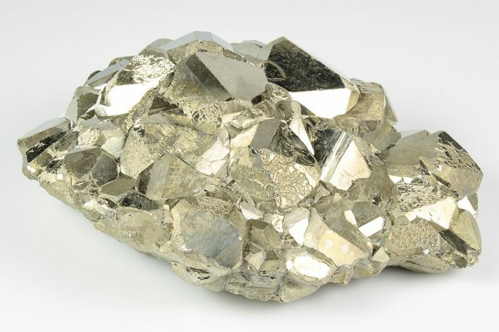 Gleaming Pyrite Crystal Cluster - Peru #195747